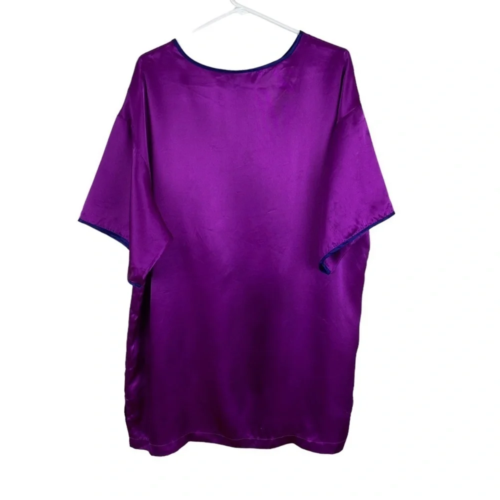 Vintage Victoria’s Secret Gold Label Nightgown Women’s Size L Purple Satin - Picture 6 of 8